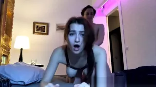 This brunette loves to be fucked from behind