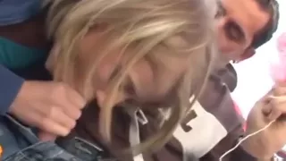 horny couple fucking on public places