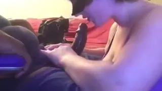 Beautiful white girl deepthroats BBC