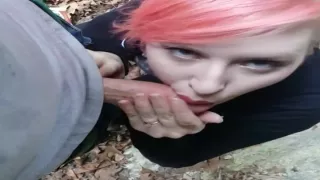 blow job in the woods