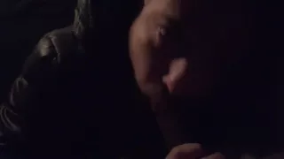 Sucking a sweet guy in his car.