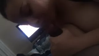 Girlfriend gives BBC sloppy head