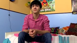 Elegant young twink working on his rock hard cock