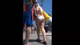Candid Chubby But Sexy Bikini Ass Walking
