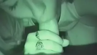 Waking my girl up for some late night head. nightvision Swallow