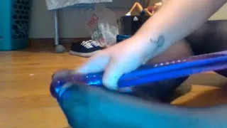 Playing with bubbles in my pantyhose