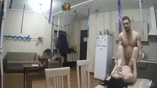 Girl Gets Fucked On The Kitchen Table