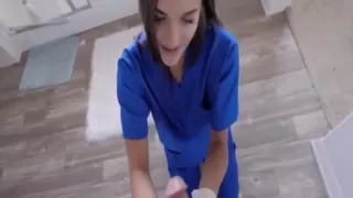 HOT Paramedic sucks her brothers cock and fucks him eventually