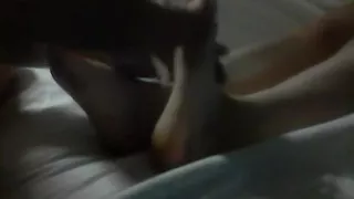 My size 5 feet being massaged and tickled.