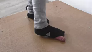 Sneakers and socks cockcrush with cumshot