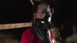 Bound and gagged in a coffin