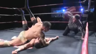 Tatted Irish Muscle Wrestler in Gold Trunks vs Chunky Heel