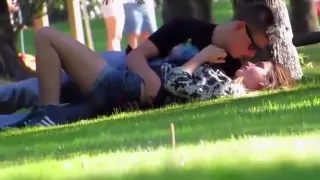 Teens in Love and Caught by a Voyeur