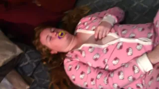 Raven Lush Hello Kitty Onesie Missionary Doggystyle Pacifier fuck-creampie