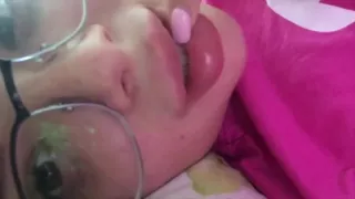 Chubby schoolgirl tease her stepbrother with finger pussy and dirty talk