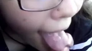 Rare. Just parked the car. Then I parked my cock and cum in her mouth