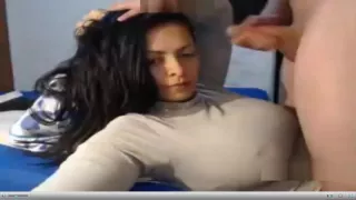 guy at home on cam jerk on busty teen