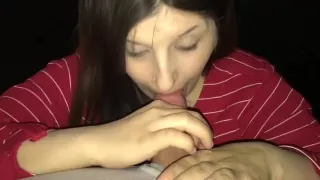 Cute girl sucks my dick so good omg!
