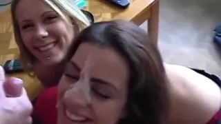 two nice girls double facial