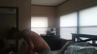 Daddy likes to play with the kitty