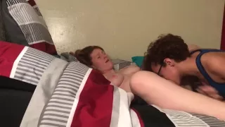 Real lesbian couple fingering and 69 to body shaking orgasm