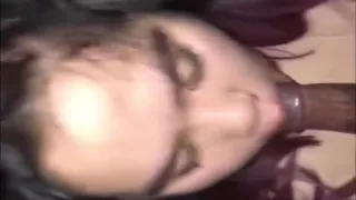 Asian BBW gives sloppy head and tries anal