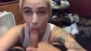 Red head gives amazing blow job
