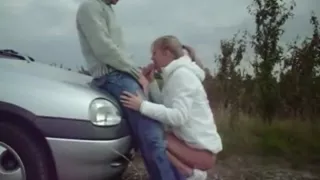 На капоте авто, On the hood of a car