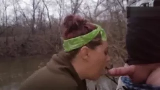 Blowjob in the woods