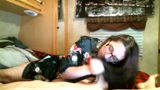 Niedliche Brünette Hairjob und Bürsten, Lange Haare, Haare