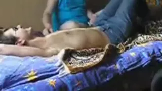 Russian MILF tickles hot blonde teen