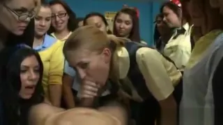 Teen Schoolgirl Love Giving Blowjob