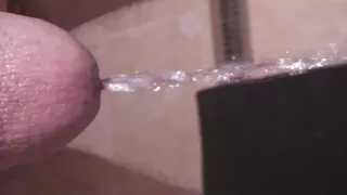 closeup video of my peeing penis