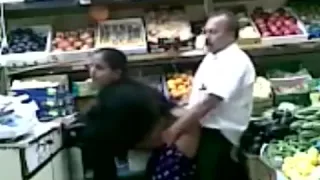 At the market with my wife