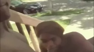 Early morning dick sucking on the porch