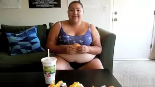 Bbw belly stuffing and burps