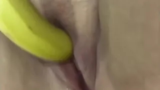 Creaming Banana Fuck Orgasm!