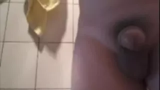 Chinese daddy Masturbation and Cumshot when taking a shower