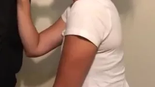 Blindfolded wife sucks huge mystery cock and loves it