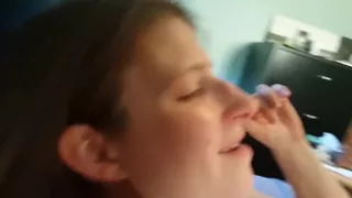 POV FUCK and PUSSY cum shot! licked and swallowed every drop of the cum!