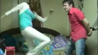 Multiple clothed russian girls ballbusting