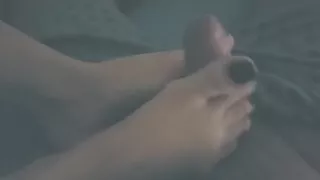 Black Toenails wife footjob