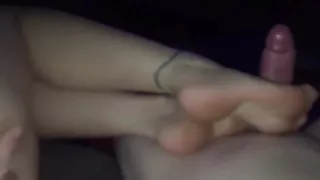 My girl Feet and pussy play