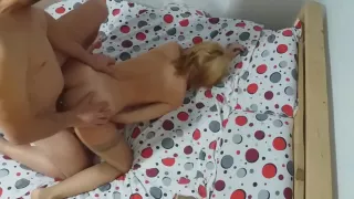 Blonde amateur wife close up fuck, big cumshot end