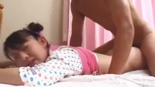 Japanese teen gets a bouncy fucking