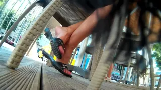 candid milf feet at bar