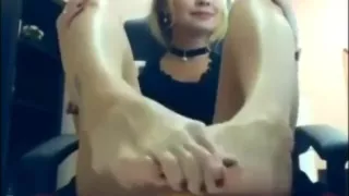 alt girl dildo footjob