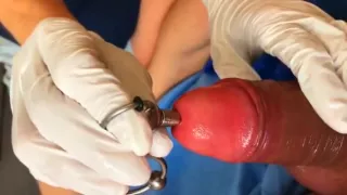 My Pia is inserting a urethra chain Part2 with balls massage and final HJ