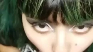 Anime girl sucks cock and swallows cum after karaoke