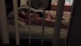 Spying my mom having fun on bed.